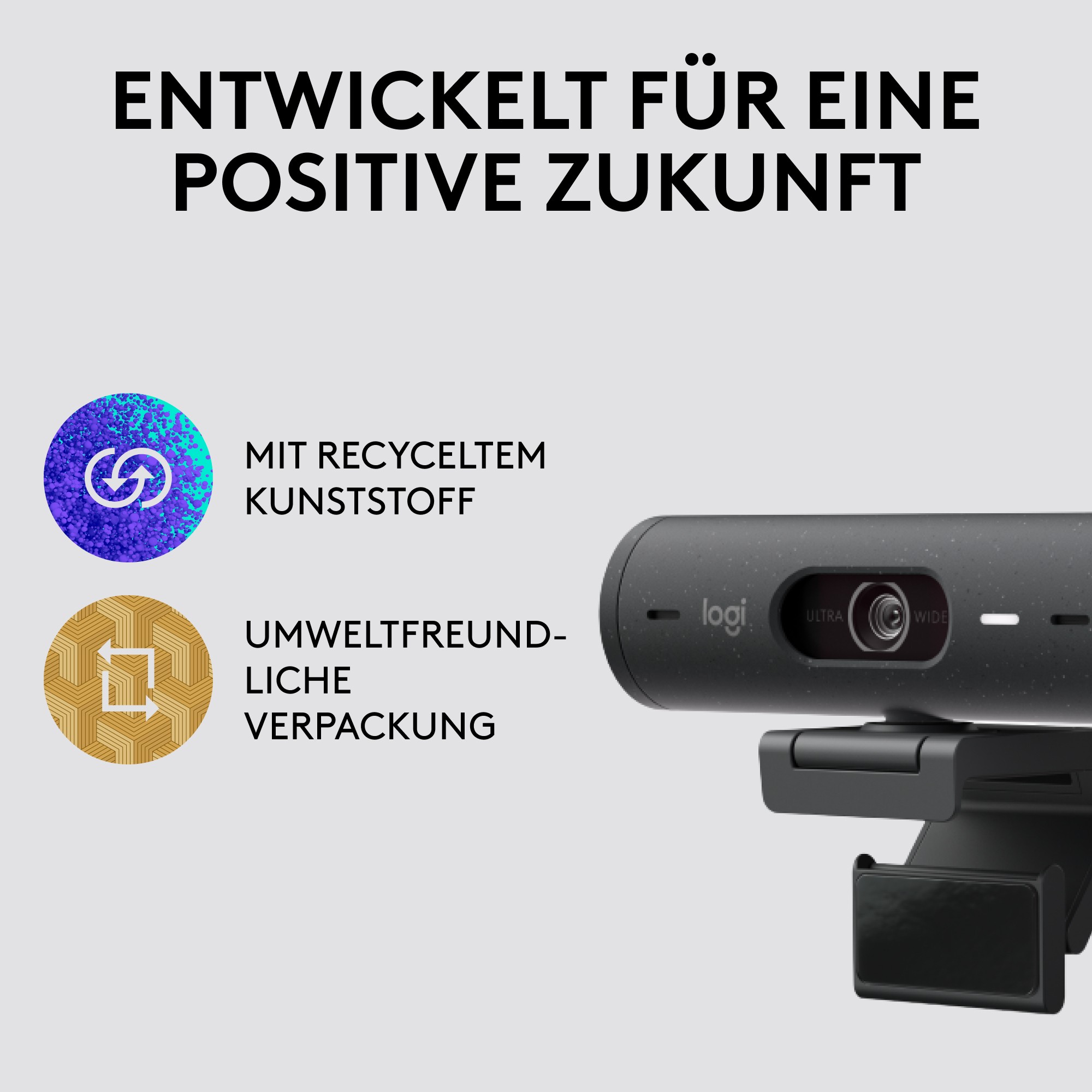 Webcam Logitech BRIO 500 1920 x 1080 4 MP 60 fps grafit - Figura 3