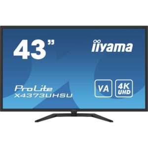 Ekran Prezantues iiyama X4373UHSU-B1 / 43” / 4K Ultra HD VA / 60Hz / 3ms / USB + HDMI + DisplayPort + HDCP - Zezë