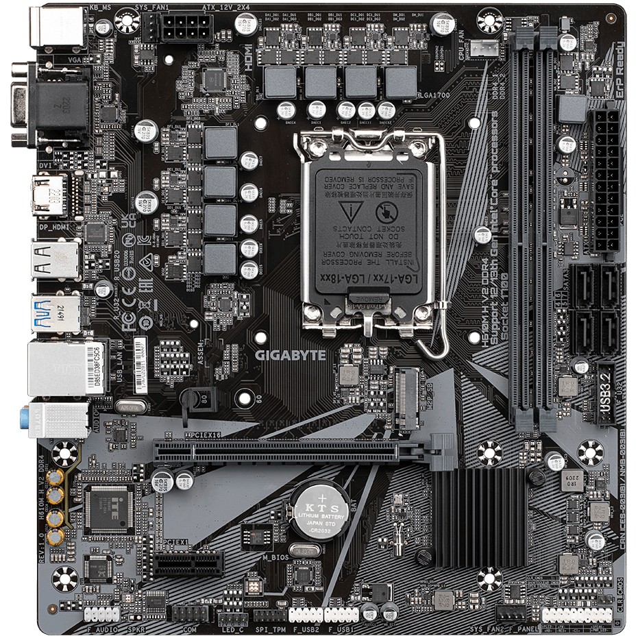 Pllakë Amë MB Intel Gigabyte H610M H V2 / LGA 1700 / DDR4 / HDMI+VGA - Figura 2
