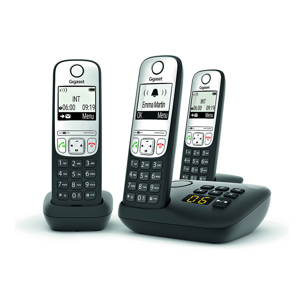 VoIP Gigaset A690A Trio with Answering Machine – Zezë / Argjend - Figura 2