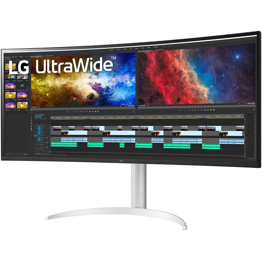 Monitor i lakuar LG UltraWide 38BQ85C-W / 37.5" Quad HD+ 5ms 75Hz IPS Curved / HDMI DP USB-C Speaker / e bardhë - Figura 2
