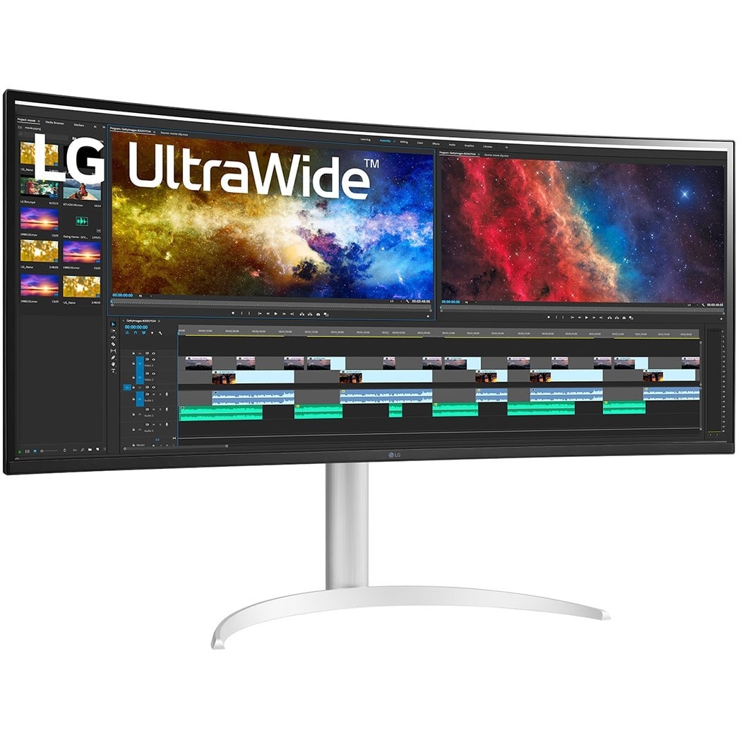 Monitor i lakuar LG UltraWide 38BQ85C-W / 37.5" Quad HD+ 5ms 75Hz IPS Curved / HDMI DP USB-C Speaker / e bardhë - Figura 3