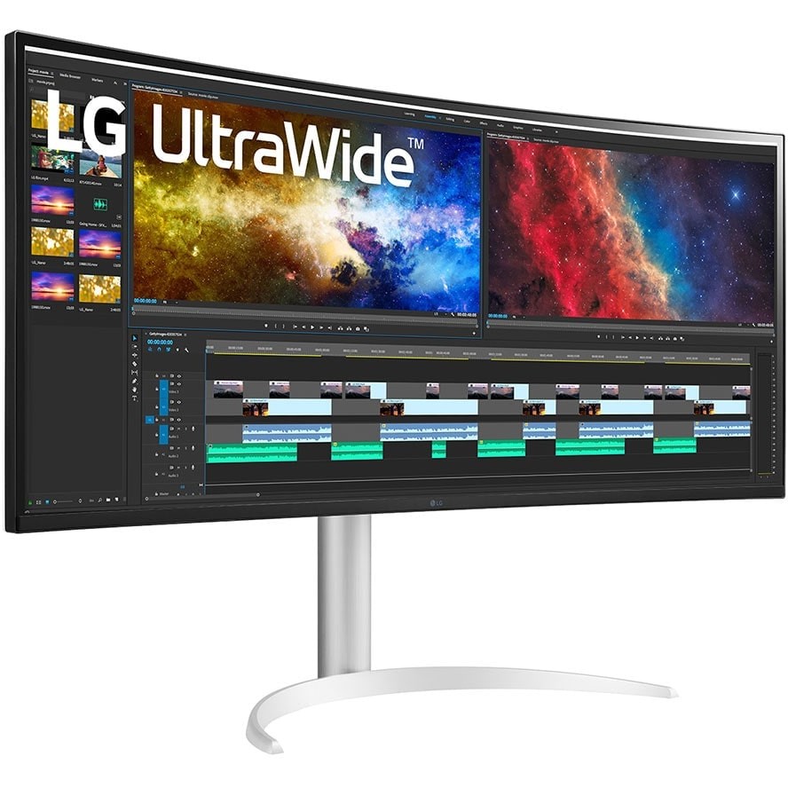 Monitor i lakuar LG UltraWide 38BQ85C-W / 37.5" Quad HD+ 5ms 75Hz IPS Curved / HDMI DP USB-C Speaker / e bardhë - Figura 4