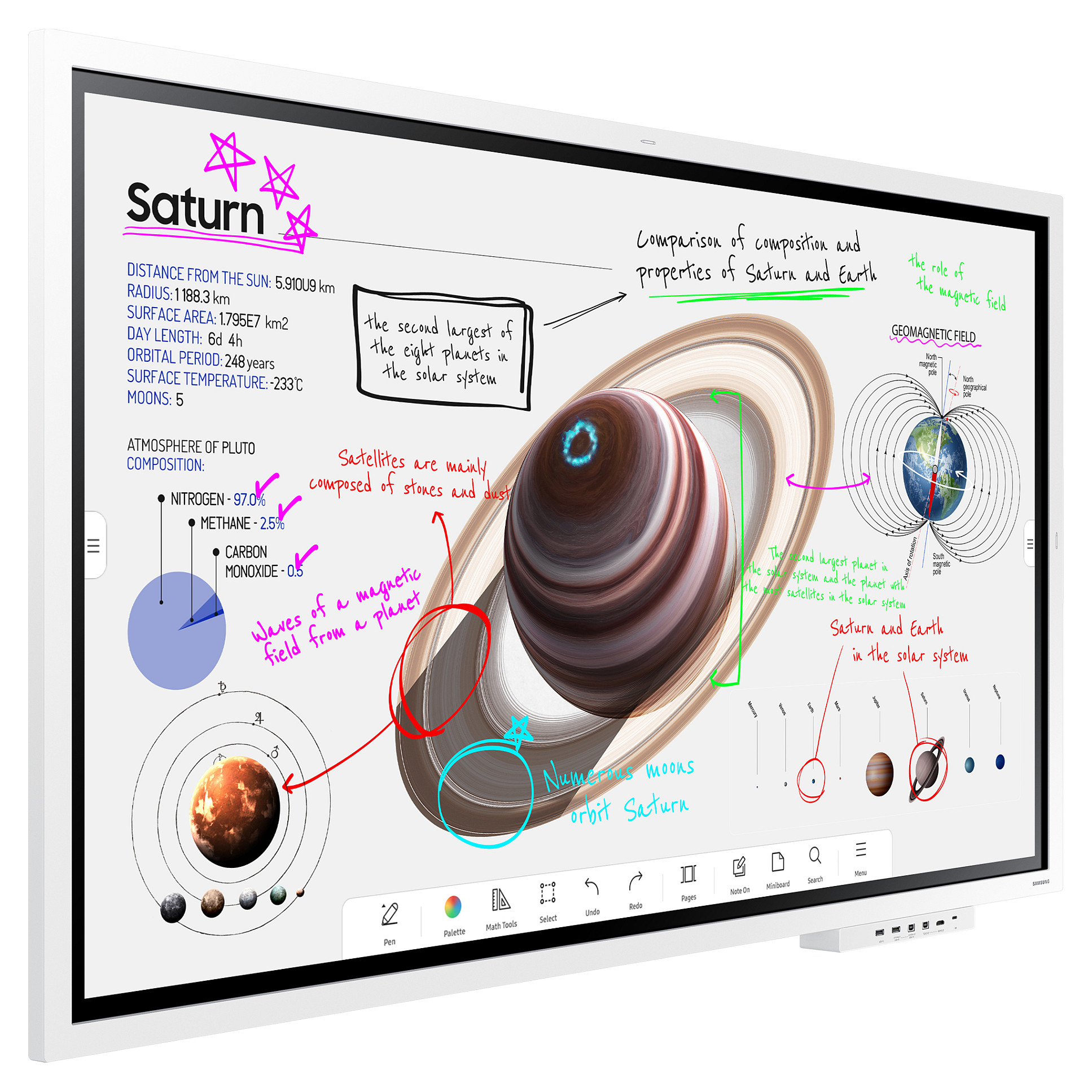 Smart Board Samsung Flip Pro WM65B / 65''/ 4K UHD VA Multi Touch / 60Hz / 8ms / HDMI+DisplayPort+USB-C - Gri - Figura 3