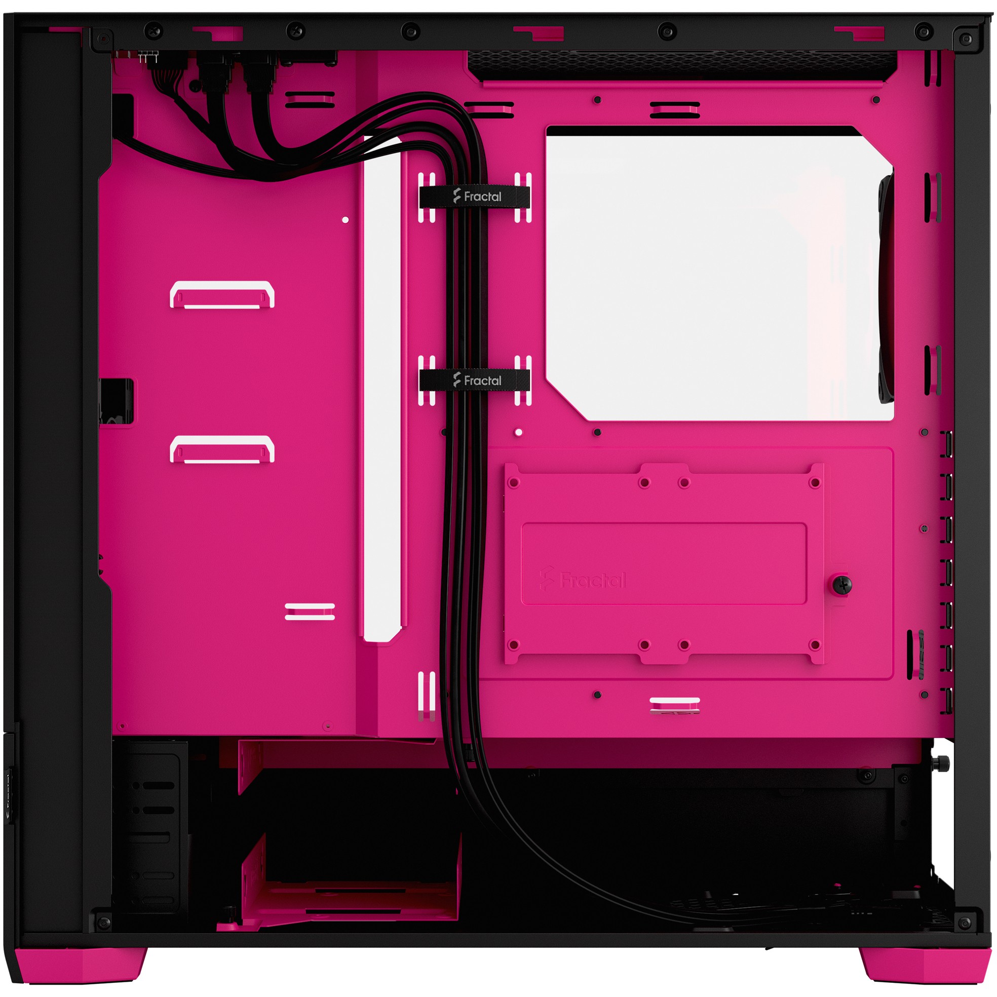 Kasë Tower Fractal Design Pop Air RGB Magenta Core TG Clear Tint – Zezë/Rozë - Figura 5