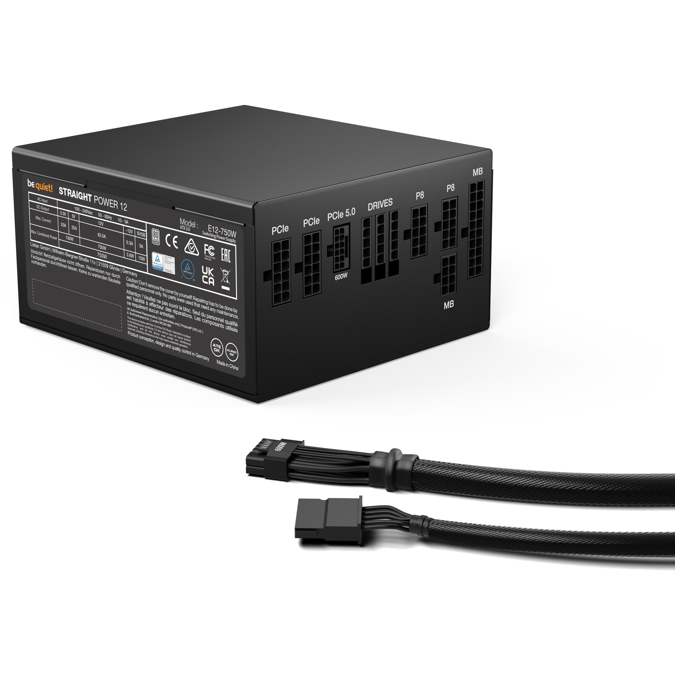Furnizues Energjie PSU 750W be quiet! Straight Power 12 | 80+ Platinum - Figura 2