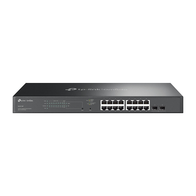 TP-Link Omada SG2218P – 16× Gigabit PoE+ + 2× SFP Smart Managed Switch, Rackmount, 150W PoE