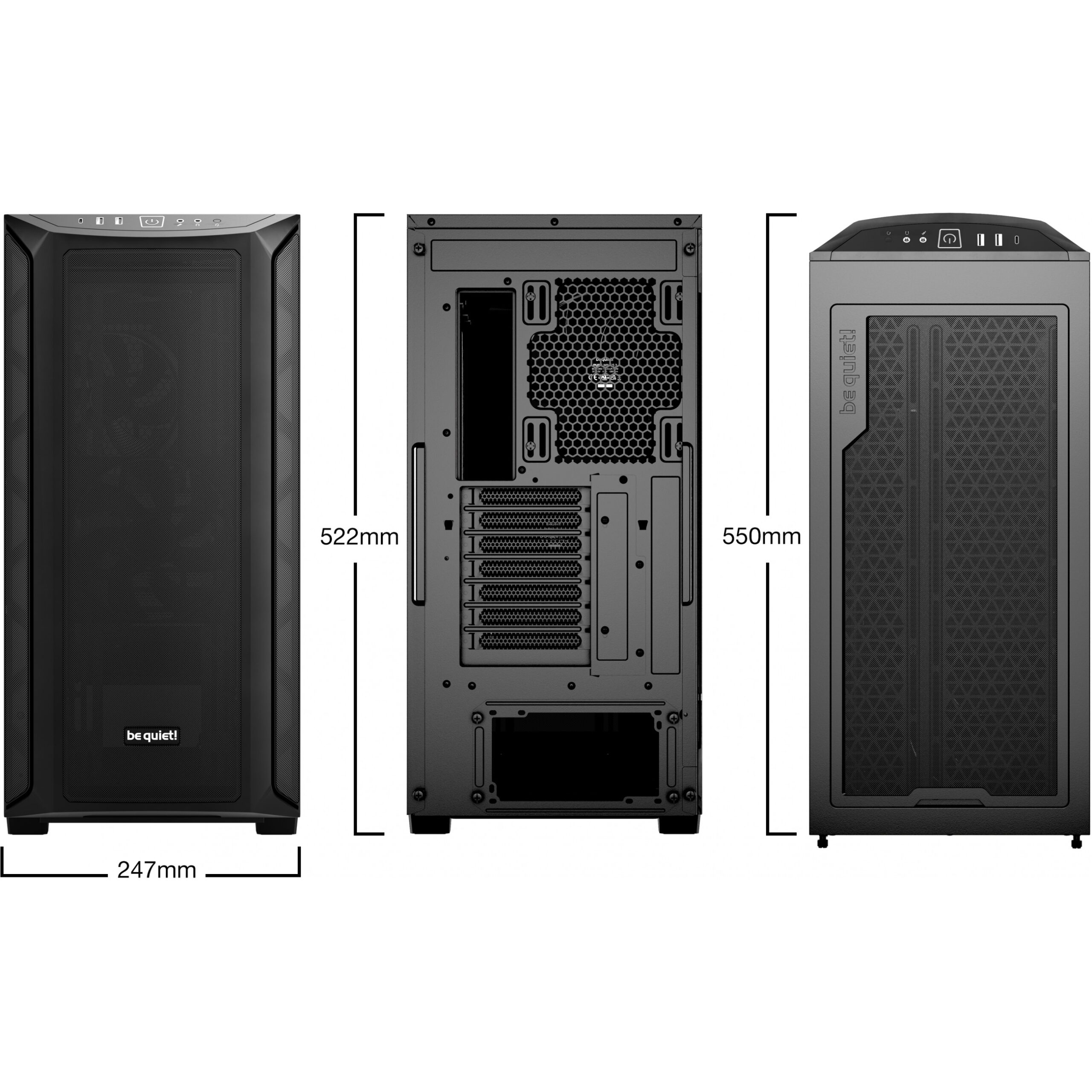Kasë Midi be quiet! SHADOW BASE 800 – Zezë - Figura 2