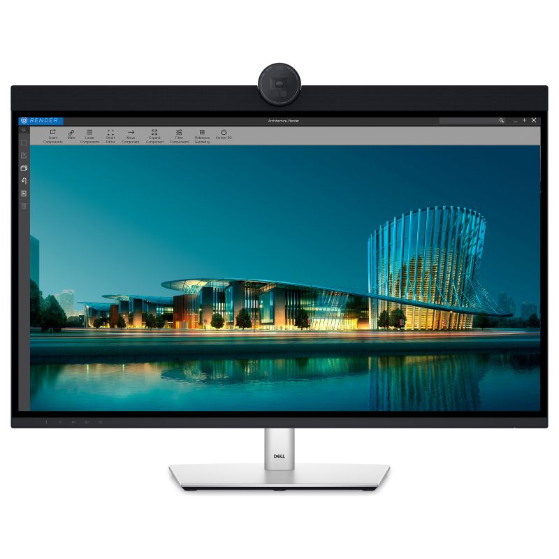Monitor Dell U3224KBA UltraSharp / 31.5" / 6K Ultra HD IPS / LCD / Webcam / 60Hz / 8ms / USB-C + USB-A + HDMI + HDCP + DisplayPort + Thunderbolt - Zezë/Argjend