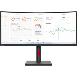 Monitor të Lakuar & UltraWide /937cm/34" (3440x1440) Lenovo ThinkVision T34w-30 4ms HDMI DP USB-C Wide Curve Raven Black