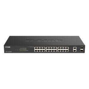 D-Link DGS-1100-26MPV2/E Smart Managed 24-Port Gigabit PoE+ with 2x SFP 370W Switch Rackmount