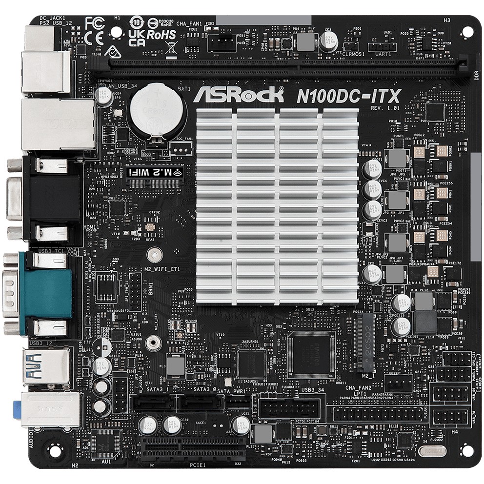 Pllakë Amë MB Intel N100 ASROCK DC-ITX Q-Core mATX D3 / DDR4 / HDMI+VGA - Figura 2