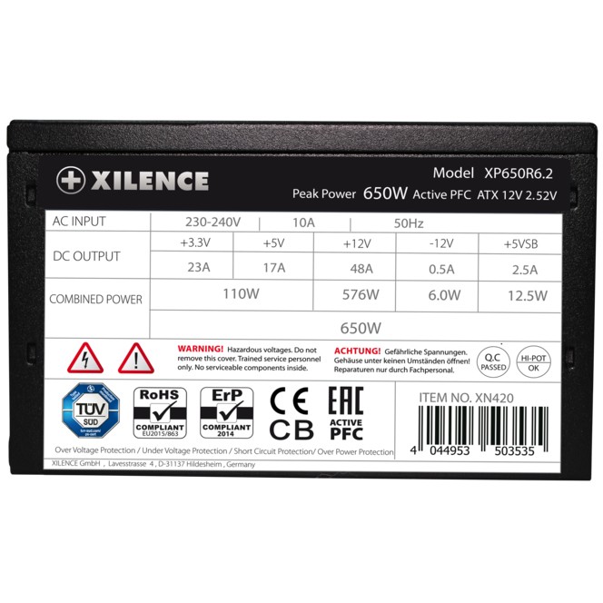 Furnizues Energjie (PSU) 650W Xilence Performance C+ XP650R6.2 - Figura 5