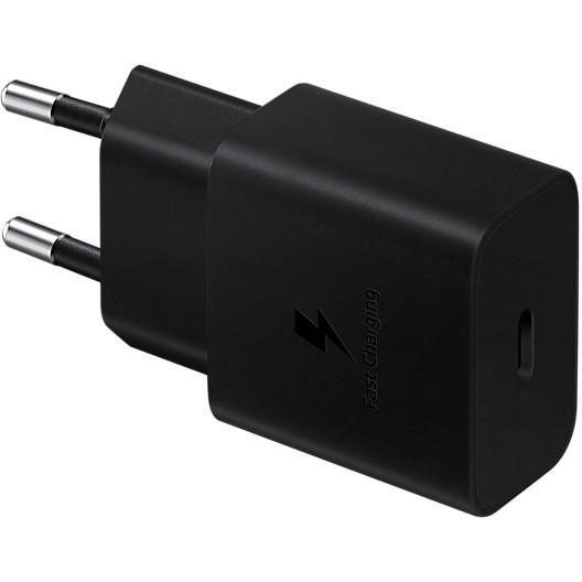 Aksesorë për telefon Samsung 15W Fast Charger with USB-C Cable – Zezë