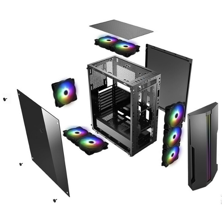 Kasë Midi Xilence XG121 Blade X512.RGB – Zezë - Figura 2