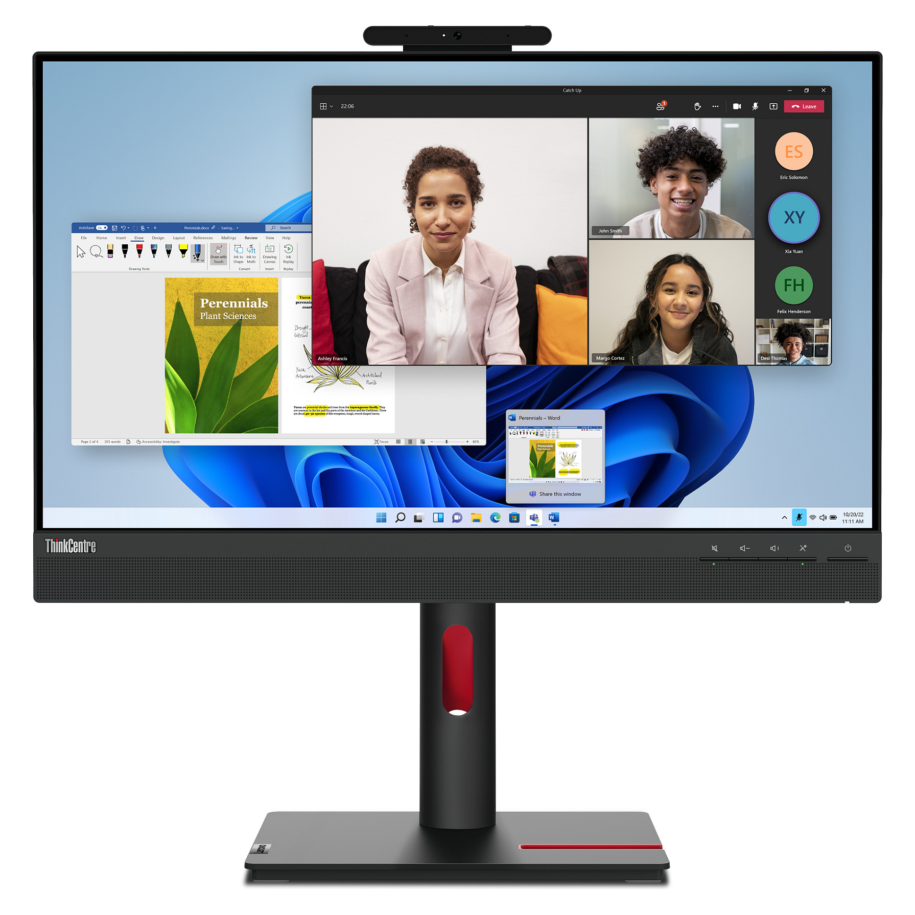 Monitor Lenovo ThinkCentre Tiny-in-One / 23.8"/ Full HD IPS / LED / 60Hz / 6ms / USB-B + USB-A + HDMI + DisplayPort - Zezë/Kuqe