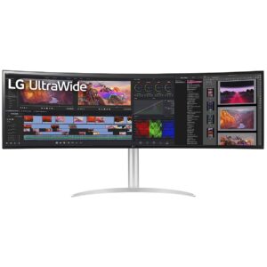 Monitor LG UltraWide 49BQ95C-W / 49"  UWDQHD Nano IPS Curved 5ms 144Hz / HDMI DP USB-C Speaker / e bardhë