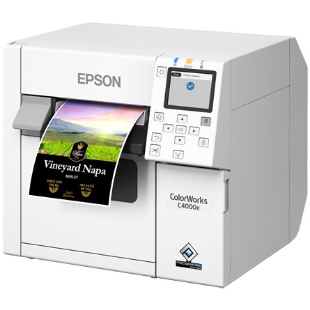 Printer Label Color Epson CW-C4000e (BK) / USB LAN / 1200dpi / 102 mm/sec - Bardhë - Figura 2