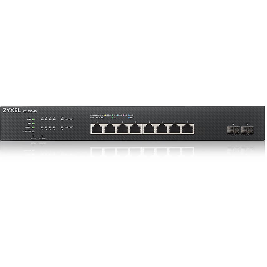Switch 8+2P Zyxel XS1930-10-ZZ0101F RM M - 8x RJ45 (10Gbit) + 2x SFP+ (10Gbit/s) - Figura 2