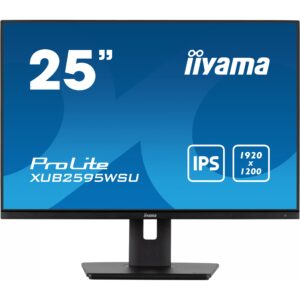 Monitor iiyama Prolite XUB2595WSU-B5 25" (1920x1200) LED IPS 16:10 4ms VGA HDMI DP USB LS Pivot Black