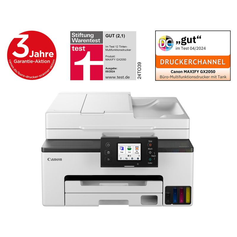 Printer Multifunksional Canon MAXIFY GX2050 Inkjet 4in1 / Duplex - Bardhë - Figura 2