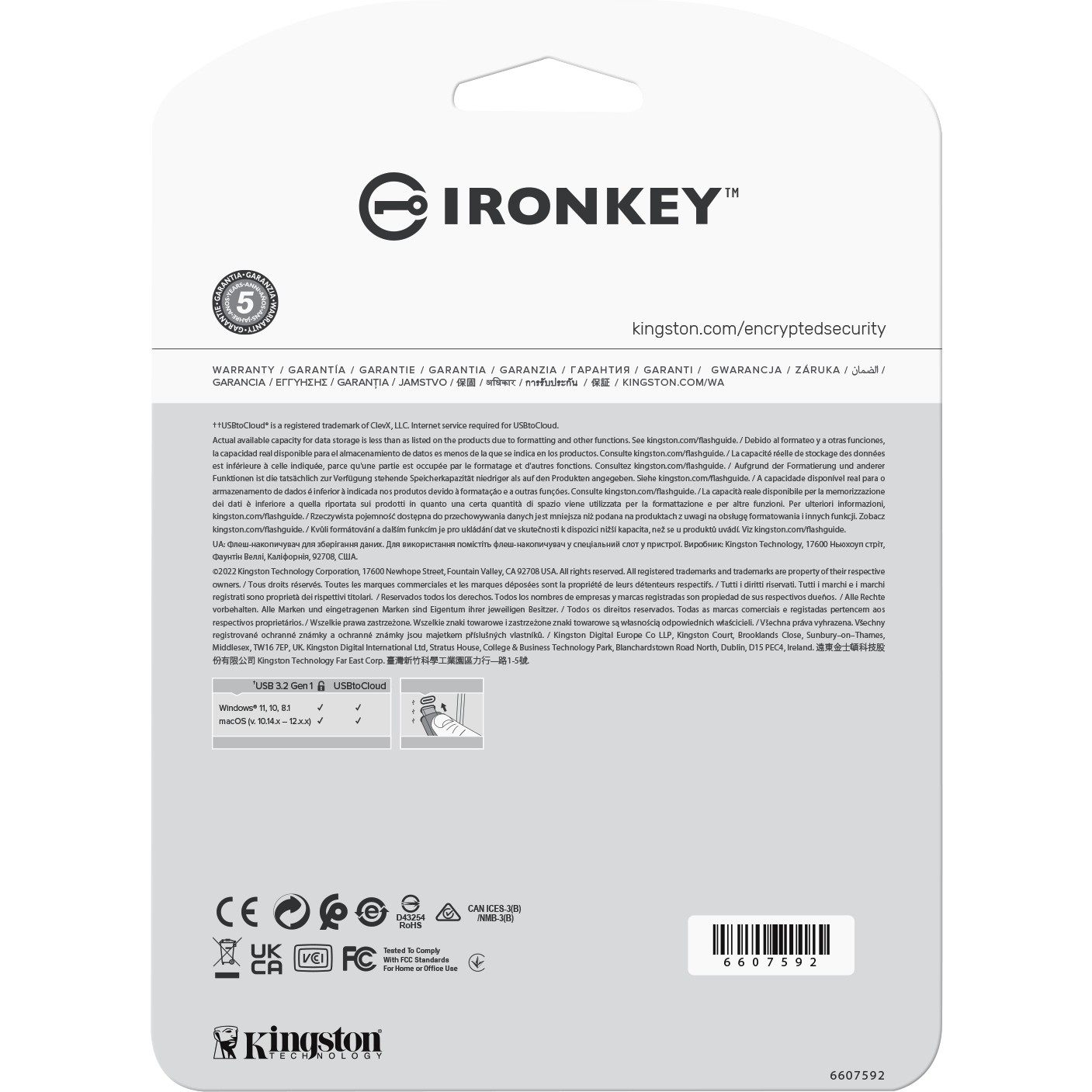 USB Flash Drive STICK 64GB USB 3.2 Kingston IronKey Locker+ 50 - Hiri - Figura 4