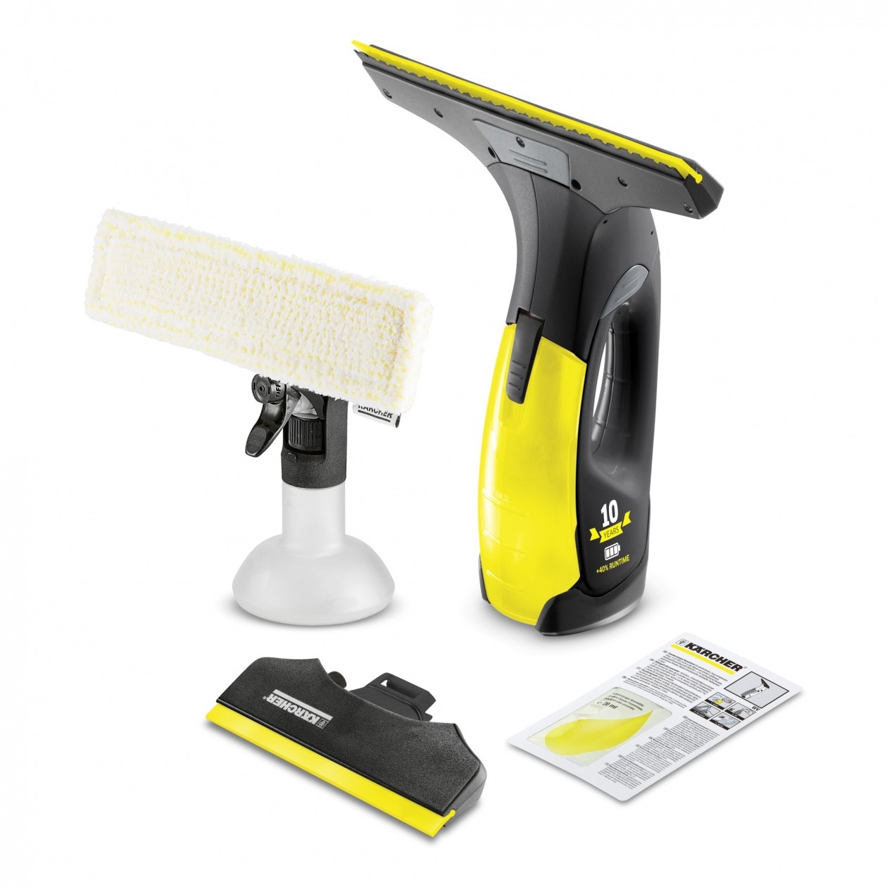 Pastrues për xhama Kärcher WV2 Premium – Zezë/Verdhë