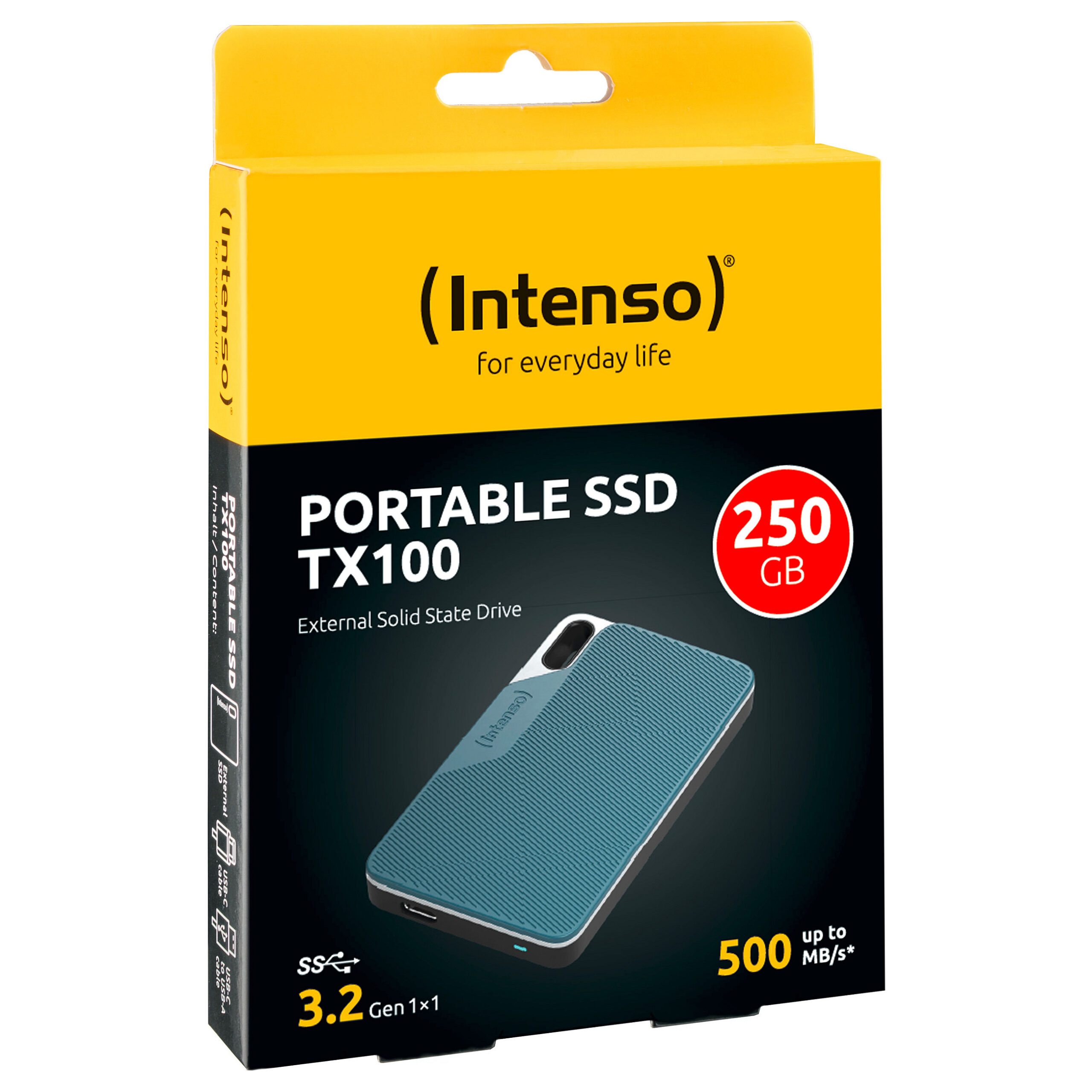 SSD të Jashtme Intenso TX100 Portable / 250GB / USB 3.2 - Blu / Gri - Figura 3