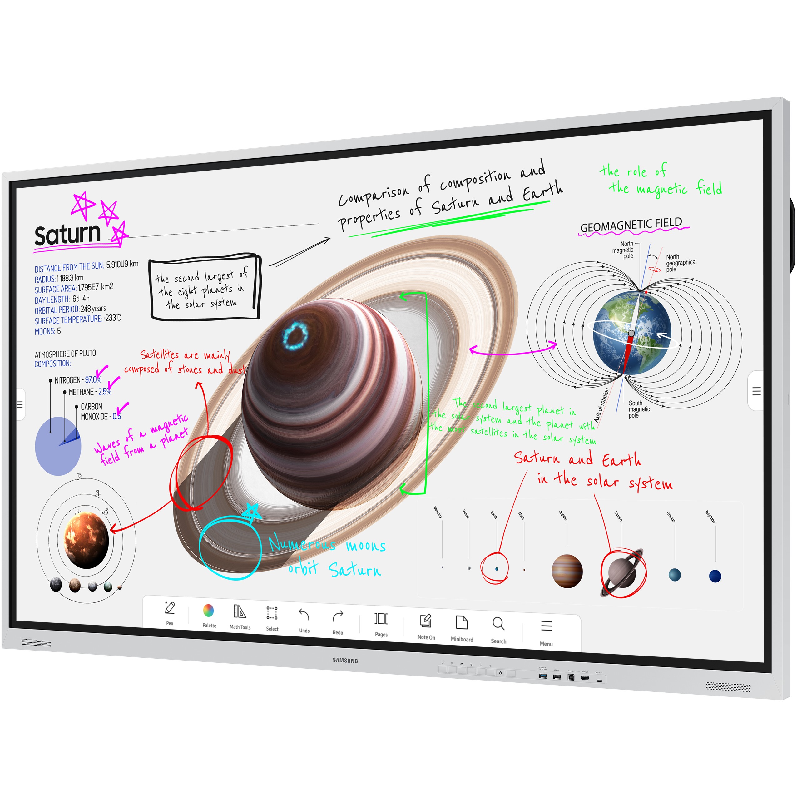 Smart Board 216cm/85'' (3840x2160) Samsung Flip Pro WM85B 16:9 LCD HDMI 4K UHD MultiTouch White Gray - Figura 2