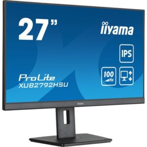 68.6cm/27" (1920x1080) iiyama ProLite XUB2792HSU-B6 16:9 FHD IPS 100Hz 0.4ms HDMI DP Pivot VESA Speaker Black