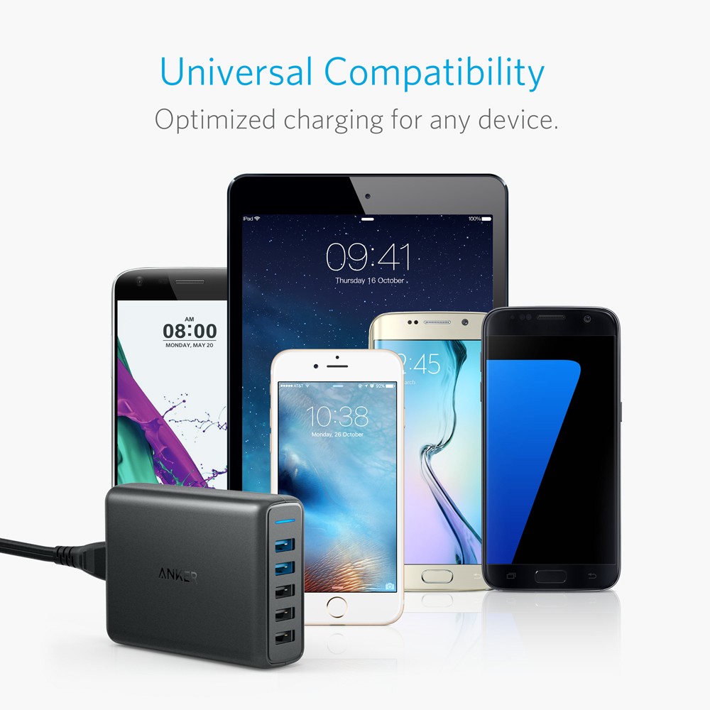 Adapter Anker PowerPort Speed, 63W, 5 porte USB-A, i zi - Figura 5