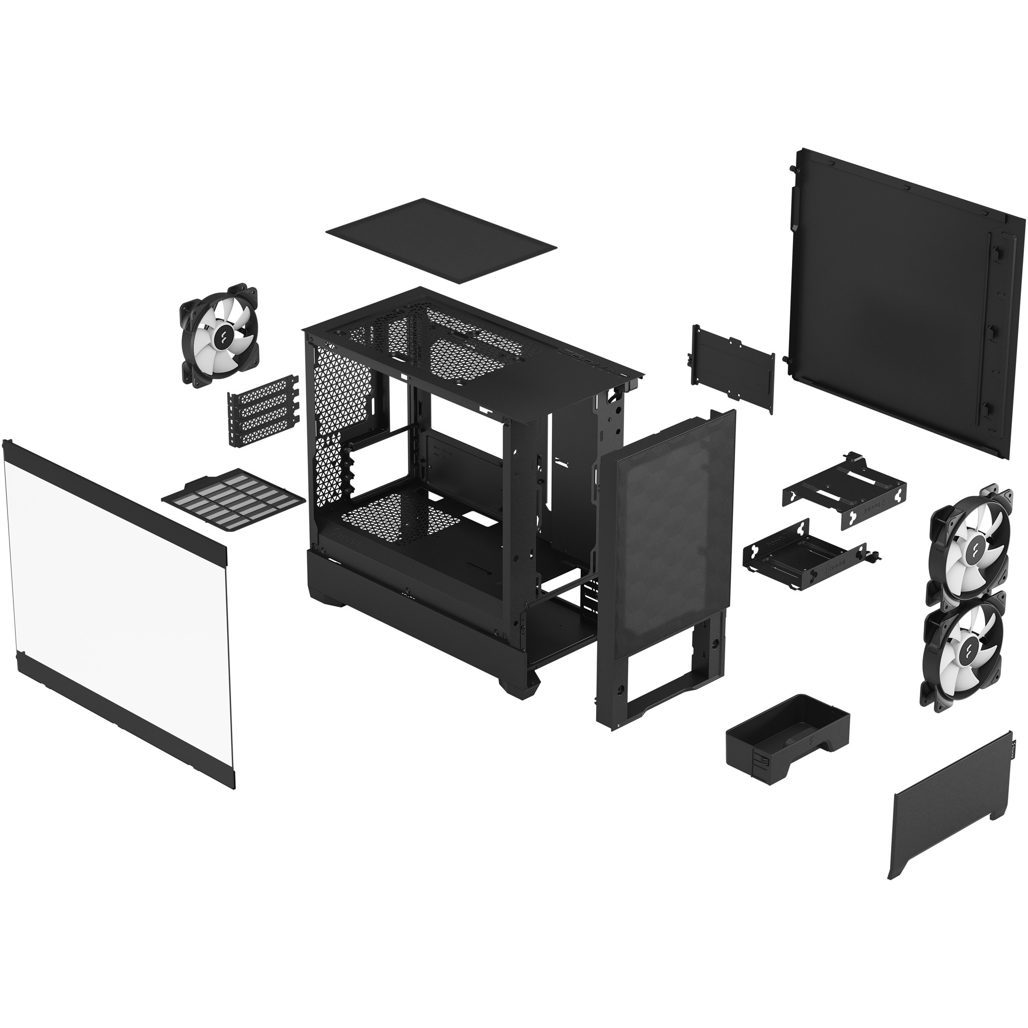 Kasë Mini Fractal Design Pop Mini Air Window – Zezë - Figura 4