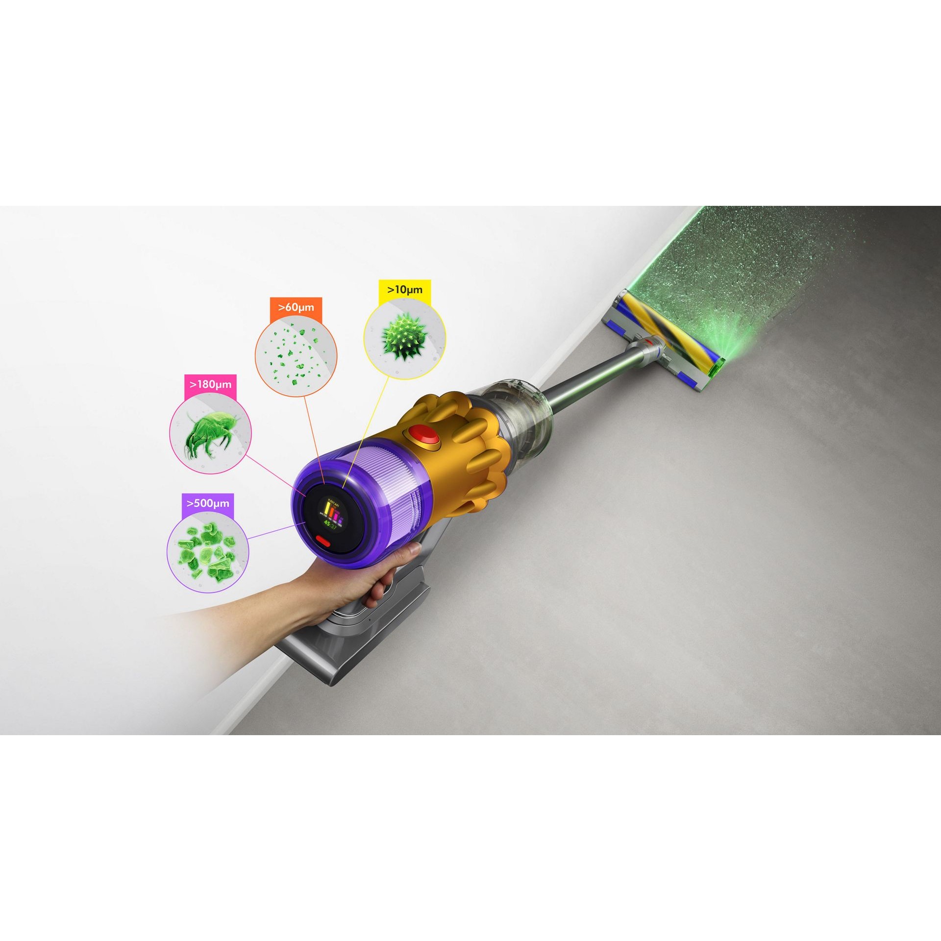 Dyson V12 Detect Slim Absolute Cordless Vacuum Cleaner – Nickel/Satin - Figura 3
