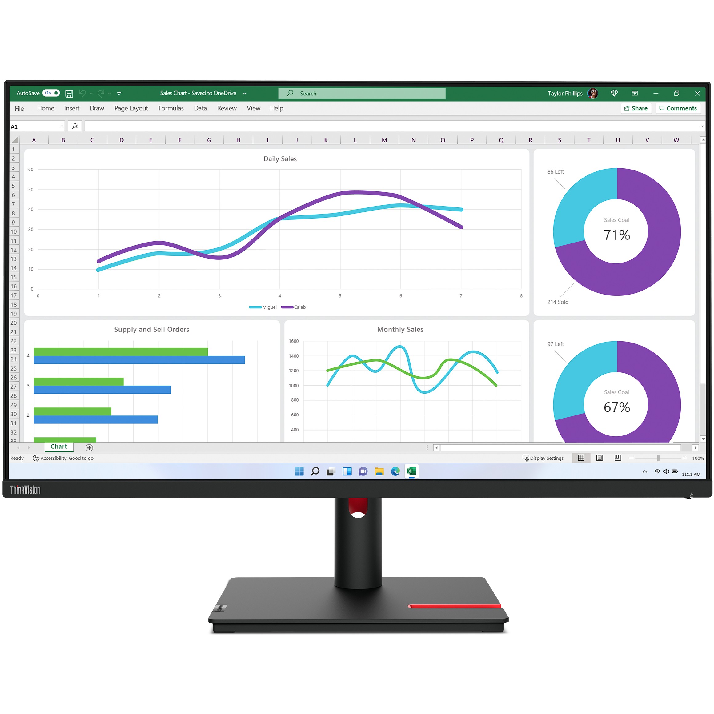 Monitor Lenovo ThinkVision T32h 30 – 31.5” / VA / QHD / I zi - Figura 5