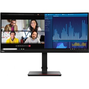 Monitor i lakuar Lenovo ThinkVision P34w-20 / 34" Wide Quad HD IPS 6 ms 60 Hz Curved / HDMI DP USB-C Speaker / e zezë