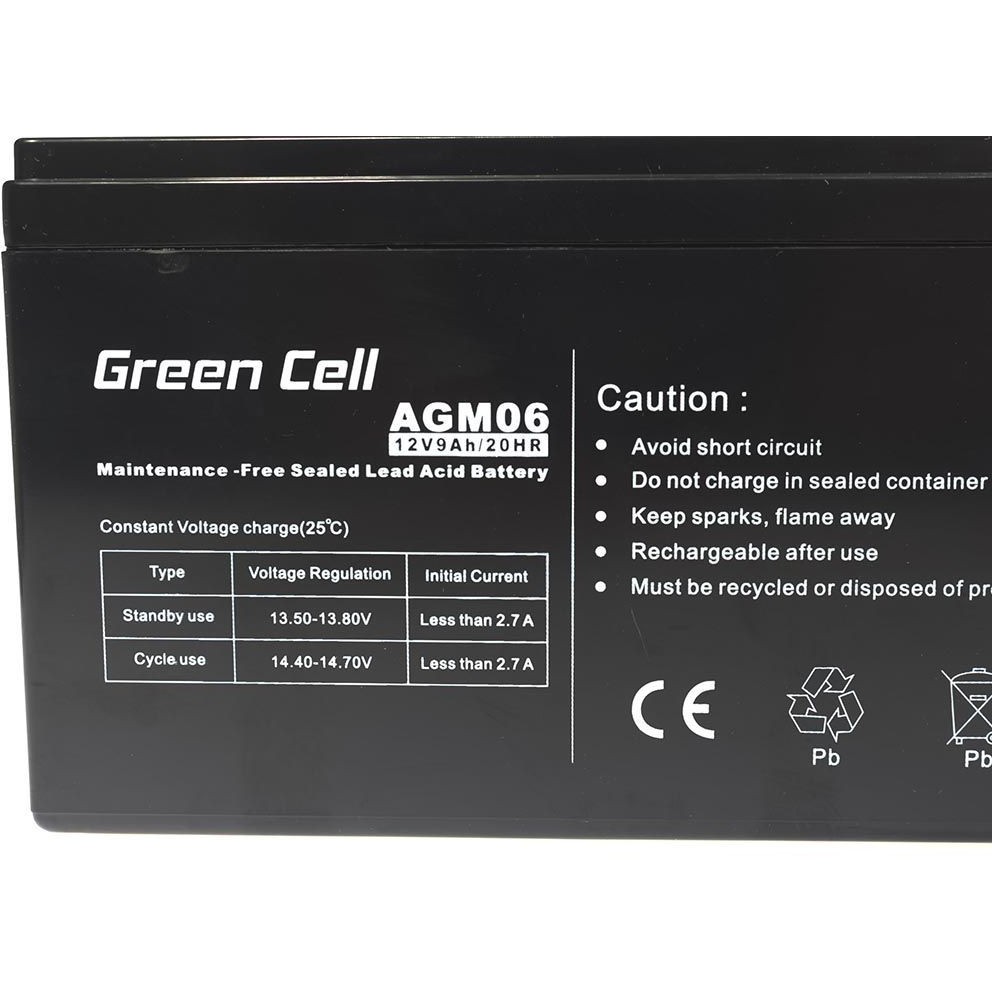 Bateri të mesme Green Cell Replacement Battery AGM06 12V / 9Ah - Figura 2