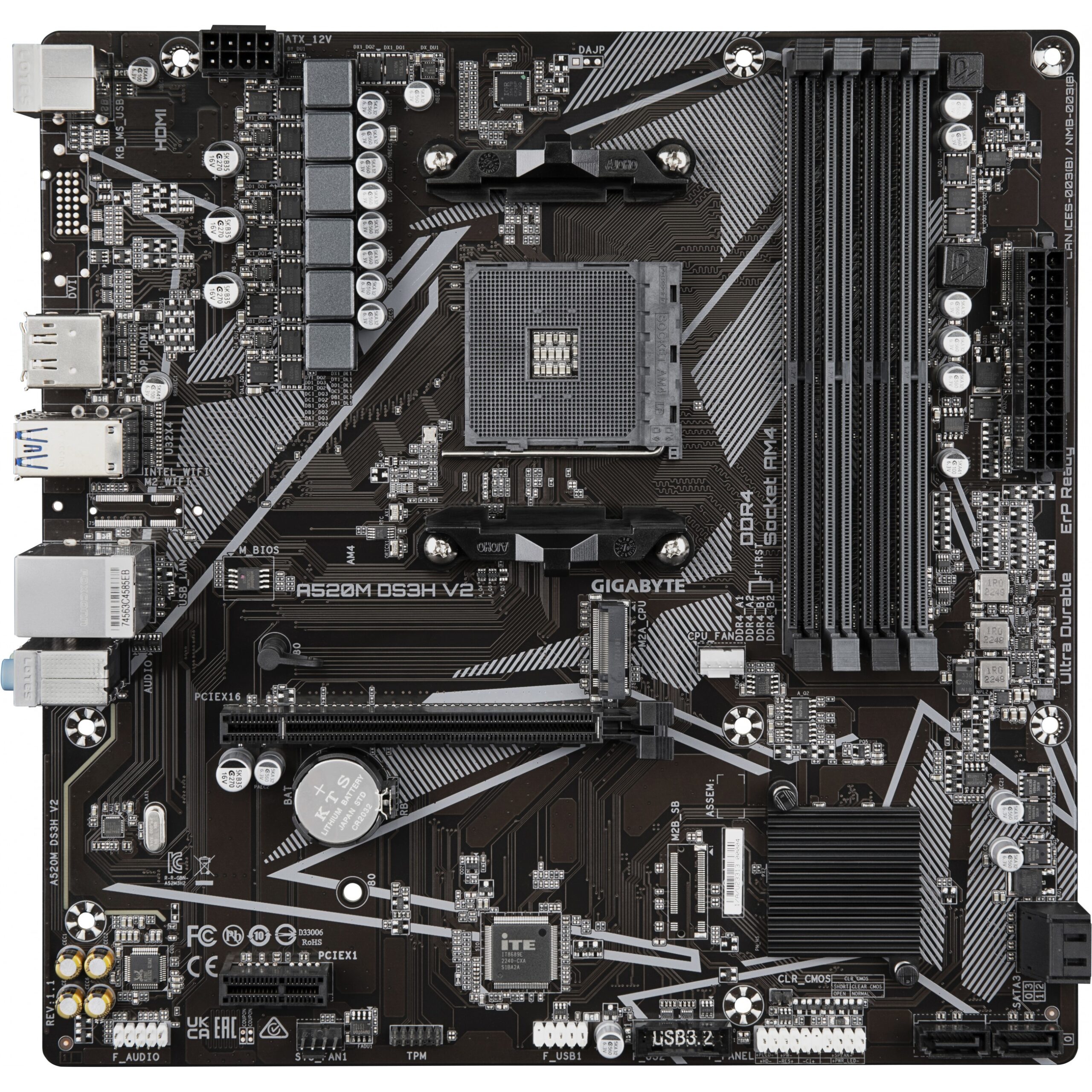 Pllakë amë AMD AM4 Gigabyte A520M DS3H V2 mATX - Figura 3