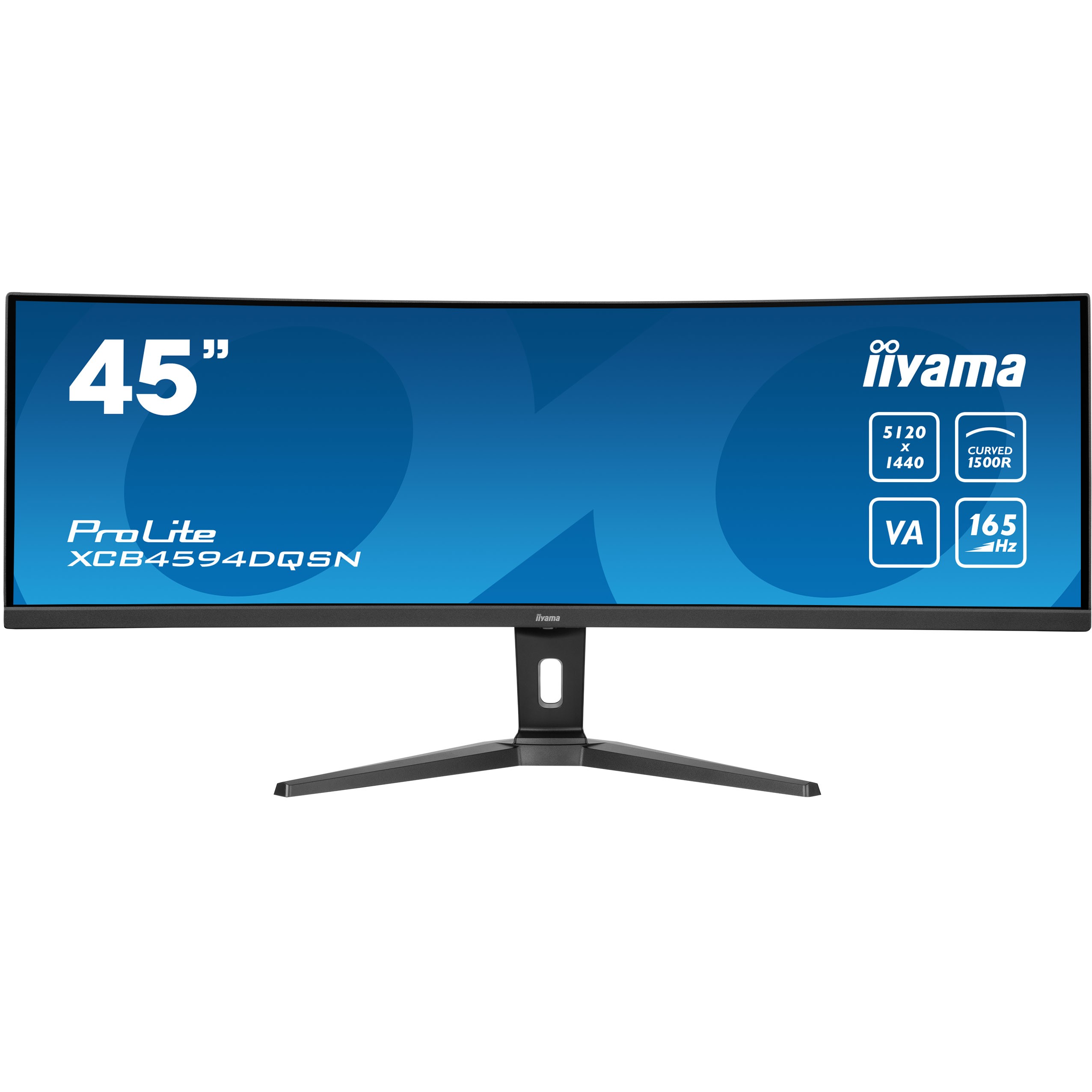 Monitor i lakuar IIYAMA XCB4594DQSN-B1 / 44.5" Dual QHD 165 Hz 0.8 ms VA Curved / HDMI DP USB-C / e zezë