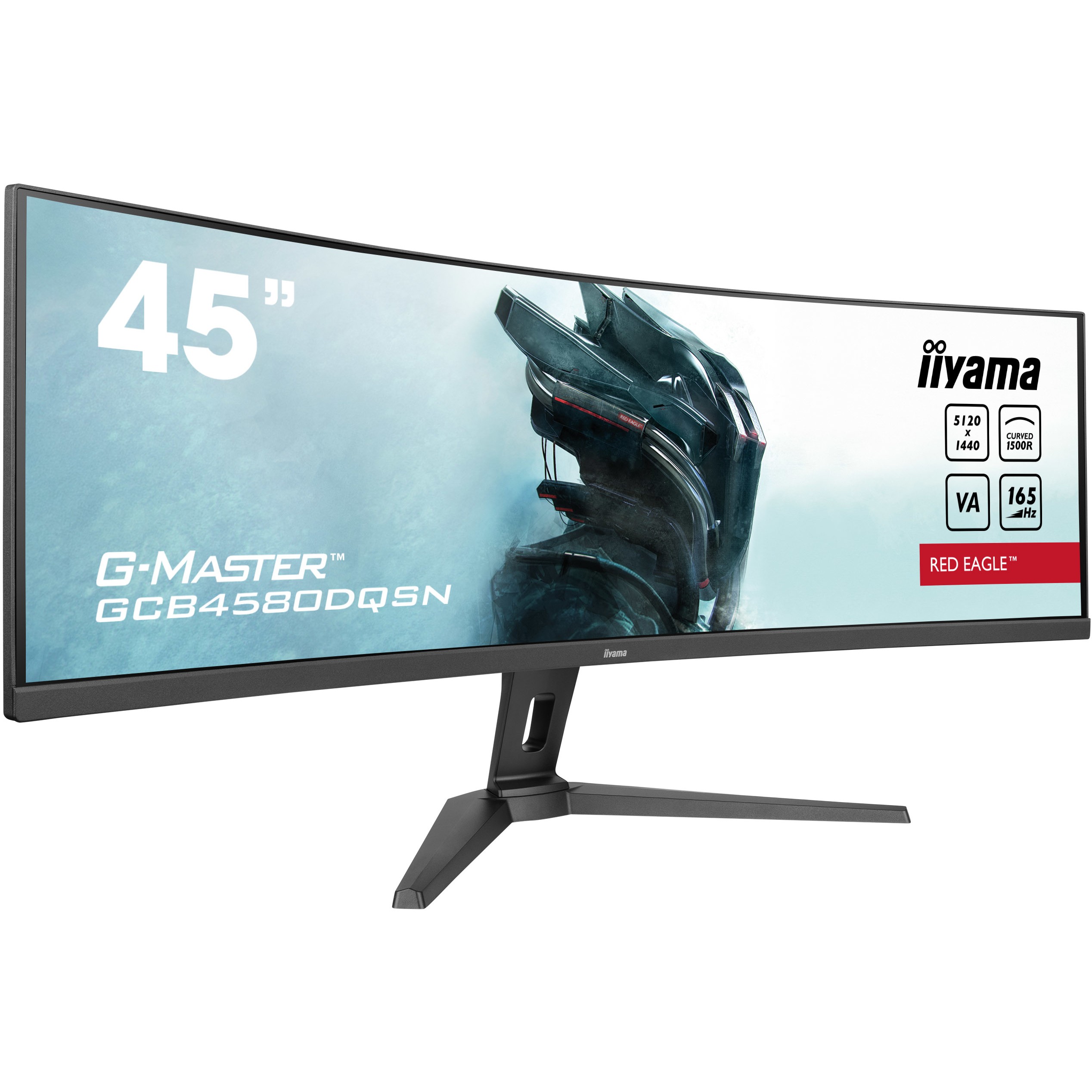 Monitor iiyama G-MASTER GCB4580DQSN-B1 / 45" / Dual QHD / Curved / 165Hz / 0.8ms / HDMI - DP - USB-C / i zi - Figura 2