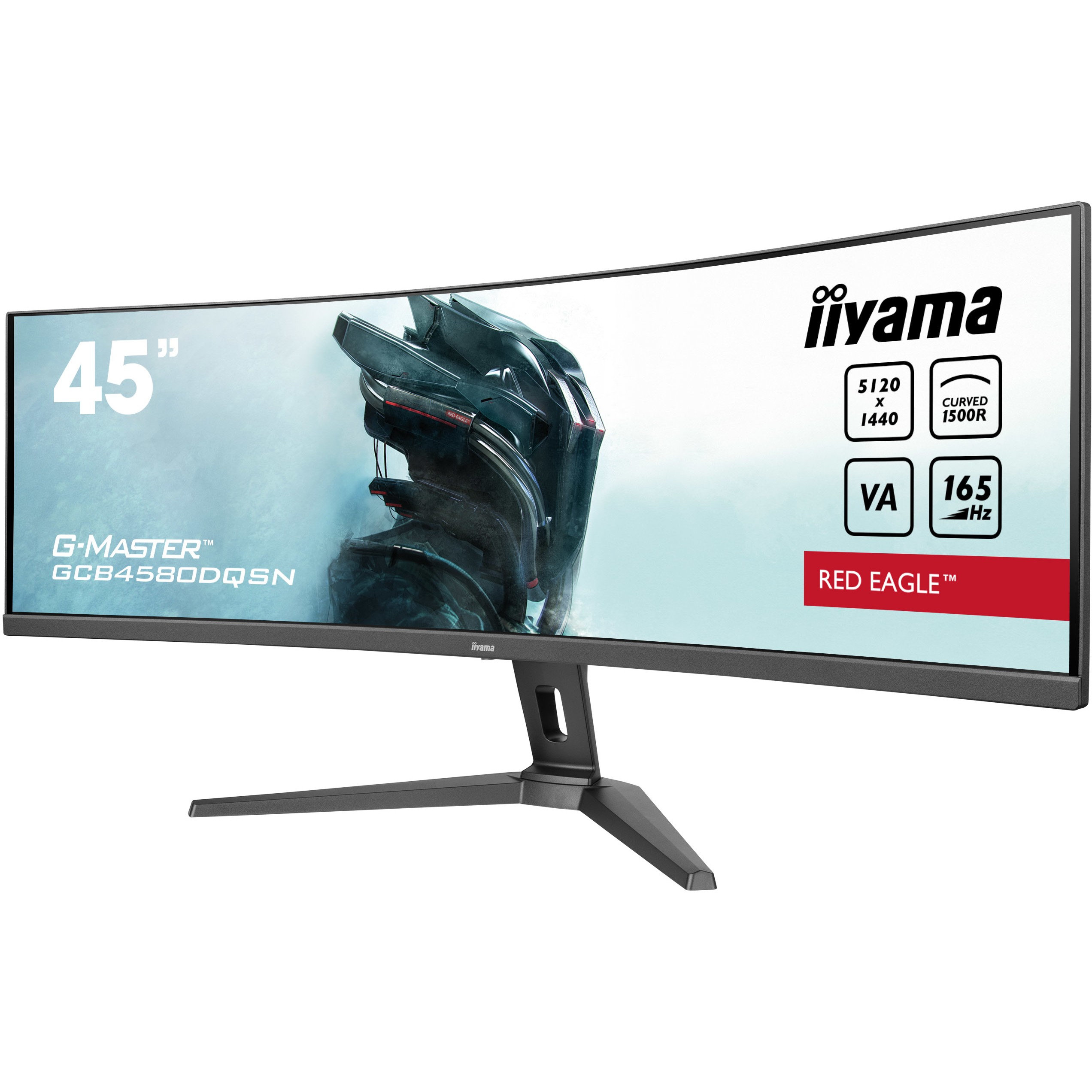 Monitor iiyama G-MASTER GCB4580DQSN-B1 / 45" / Dual QHD / Curved / 165Hz / 0.8ms / HDMI - DP - USB-C / i zi - Figura 4