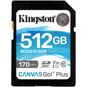 Kartë Memorie SD CARD 512GB Kingston Canvas Go! Plus XC 170MB/s