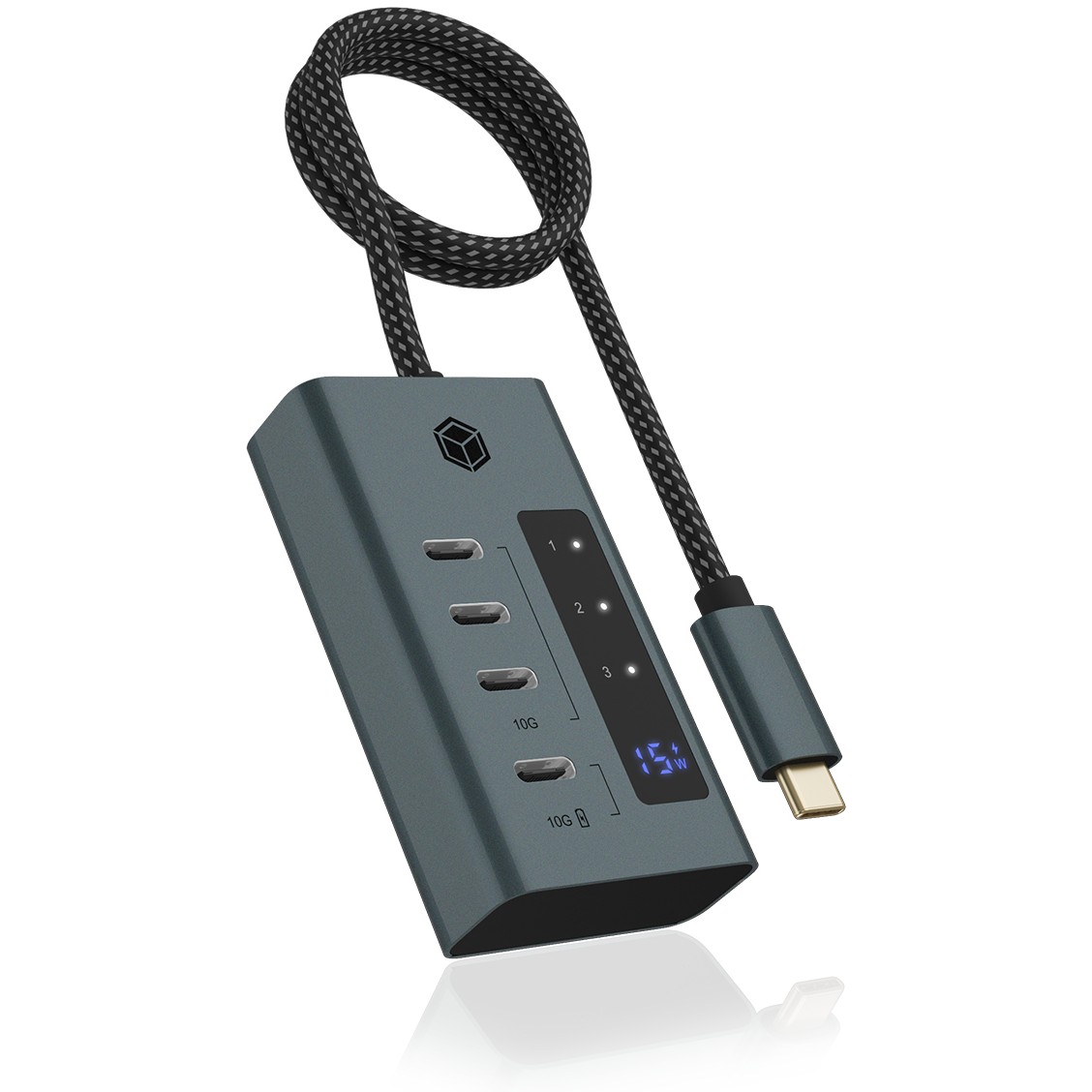 HUB ICY BOX IB-HUB1454-C31 / USB-C / 4-Port / 4xUSB-C / Display – Zezë