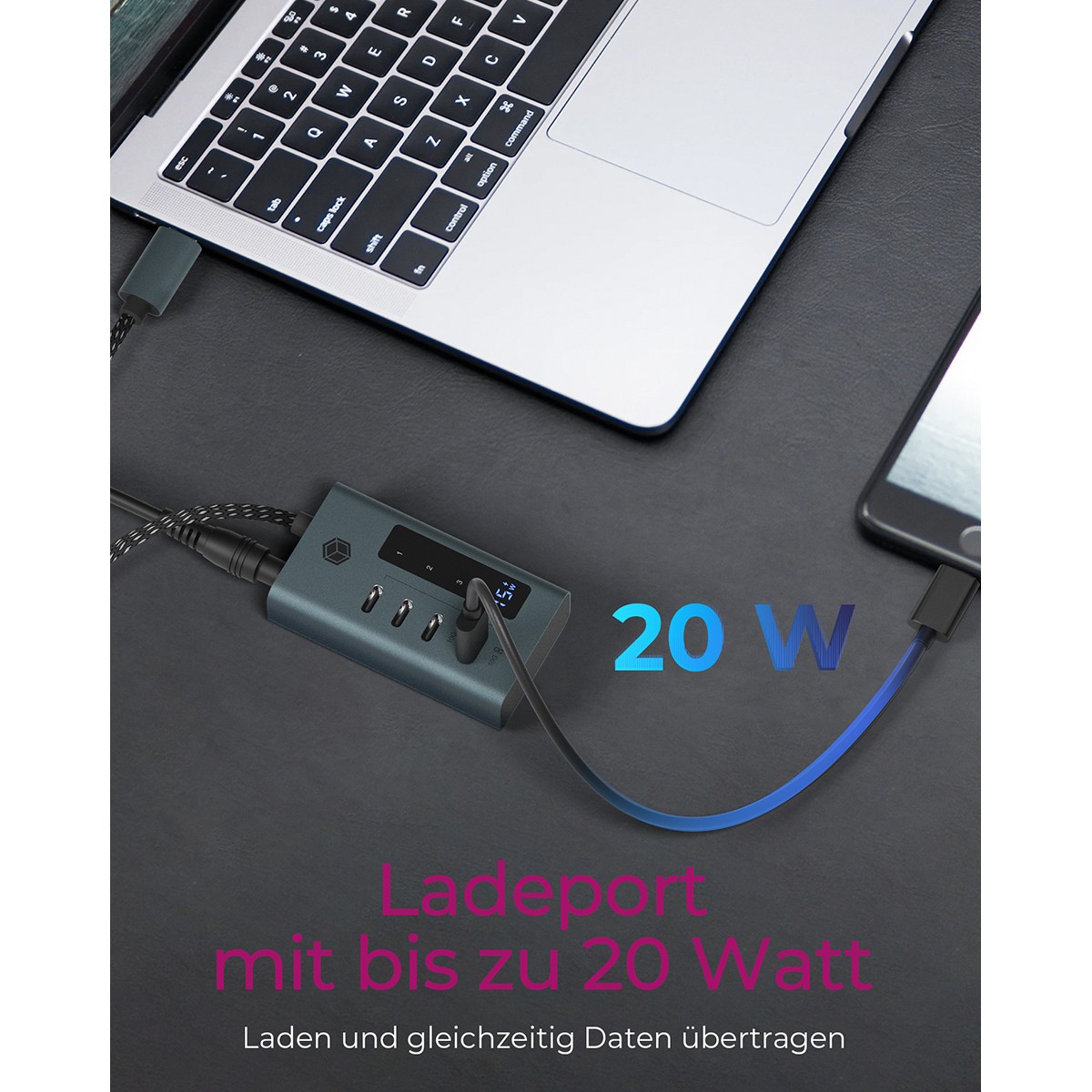 HUB ICY BOX IB-HUB1454-C31 / USB-C / 4-Port / 4xUSB-C / Display – Zezë - Figura 4
