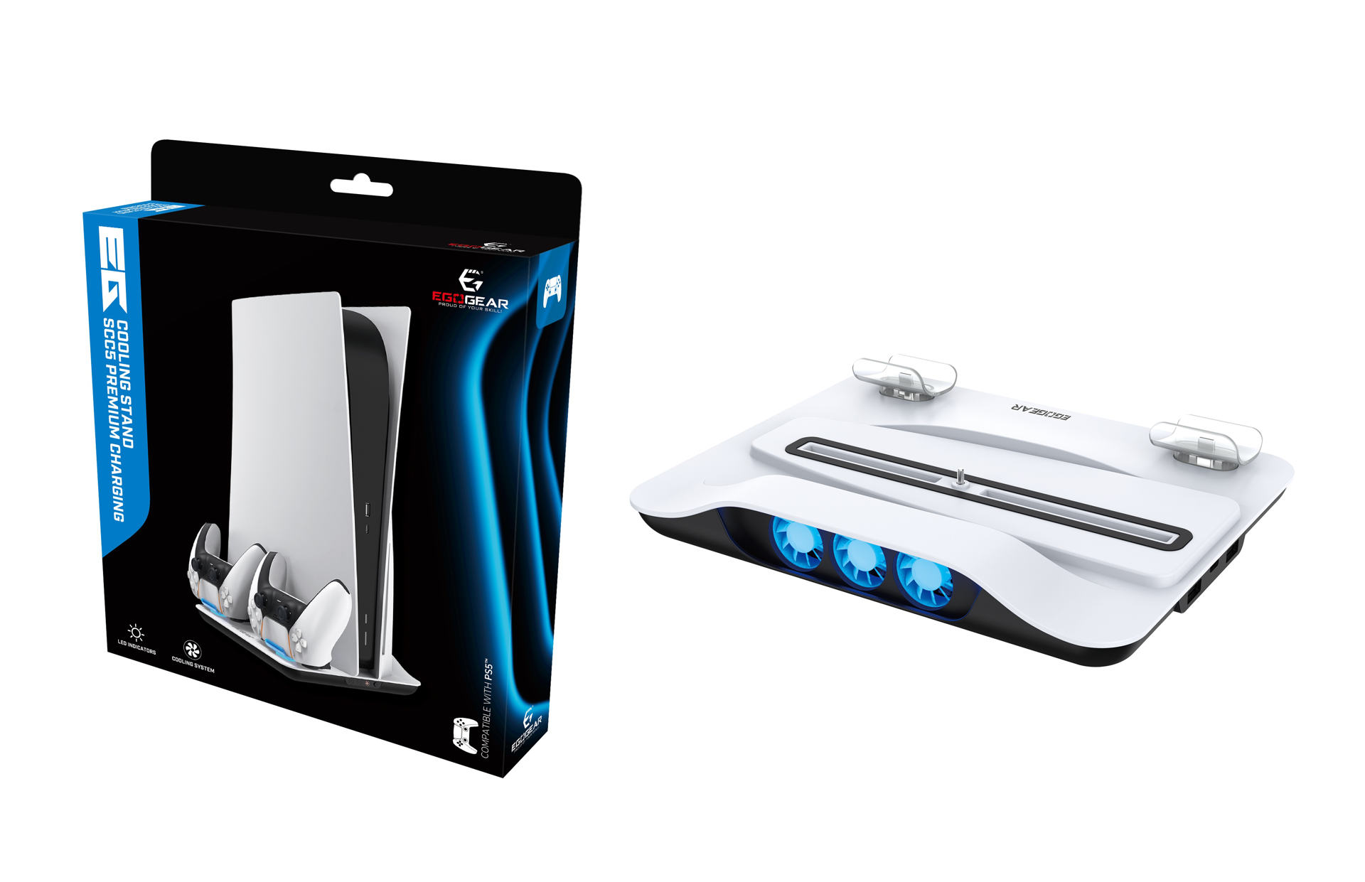 Stacion Premium karikimi dhe ftohjeje EgoGear SCC5 per PS5 - Figura 2