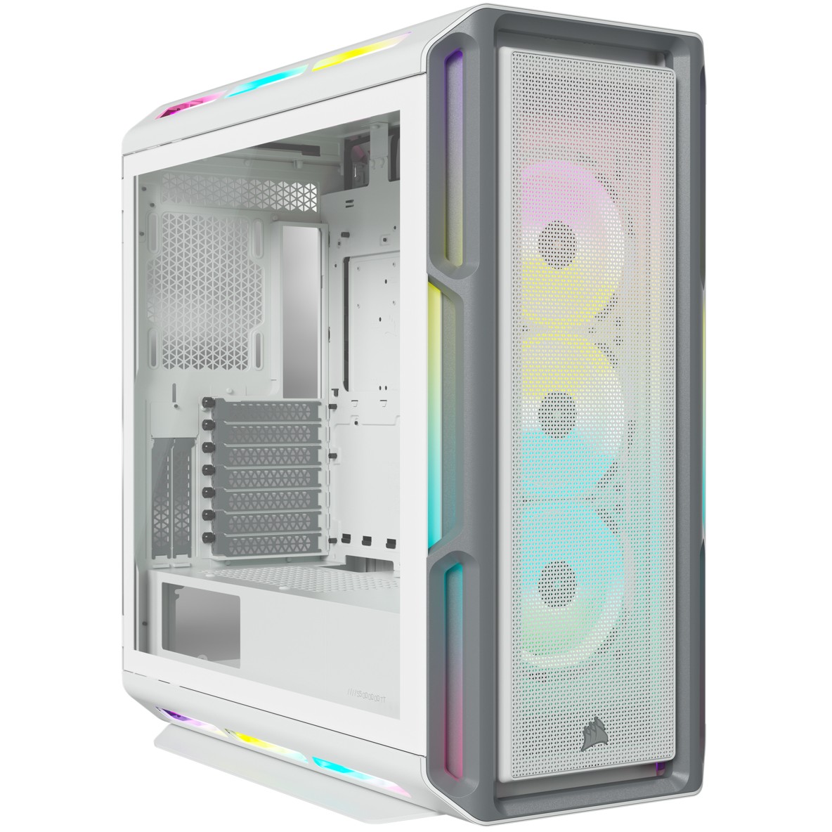 Kasë Midi Corsair iCUE 5000T, RGB TG, e bardhë