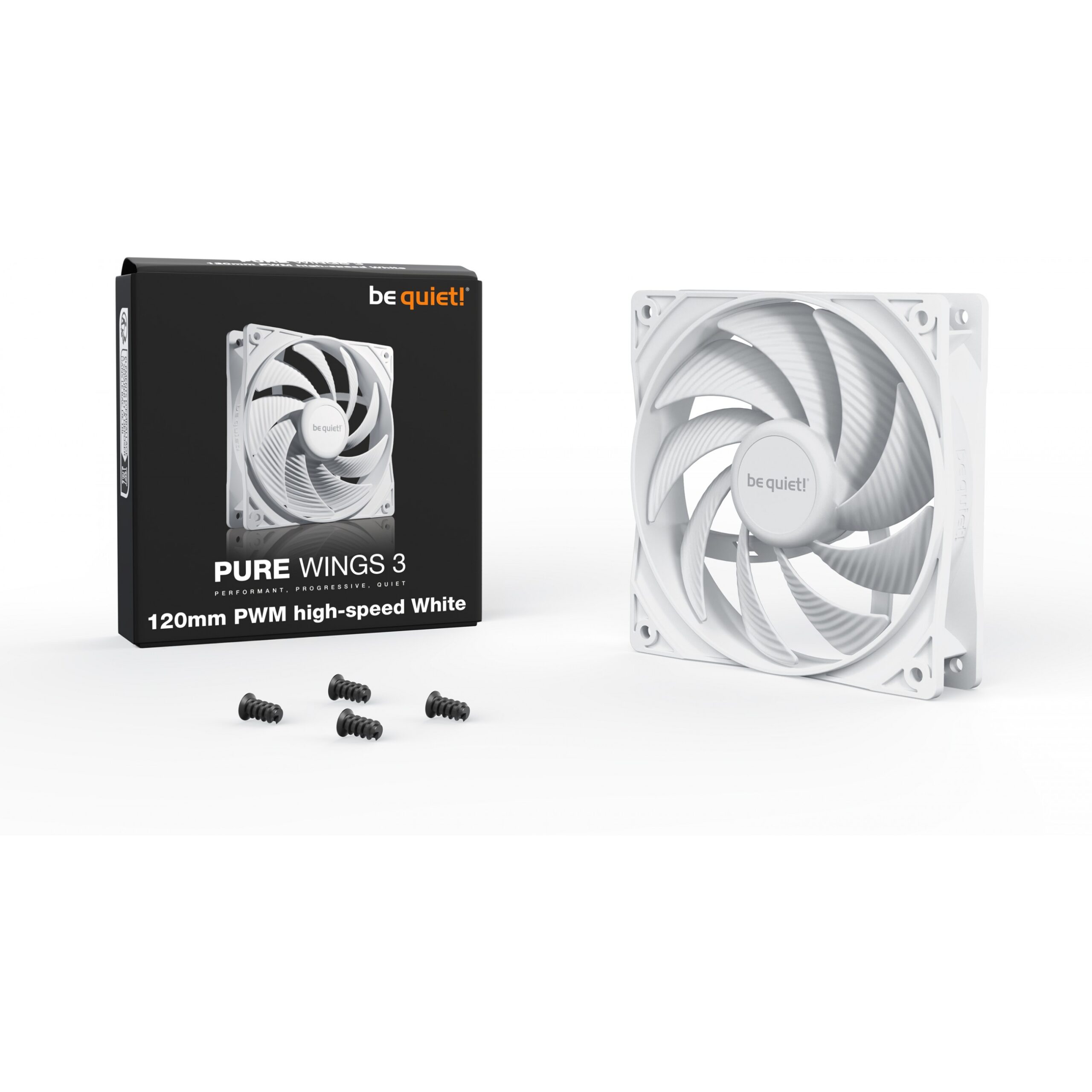 Ftohës për Kasë 120mm be quiet! Pure Wings 3 PWM, HS, e bardhë - Figura 3