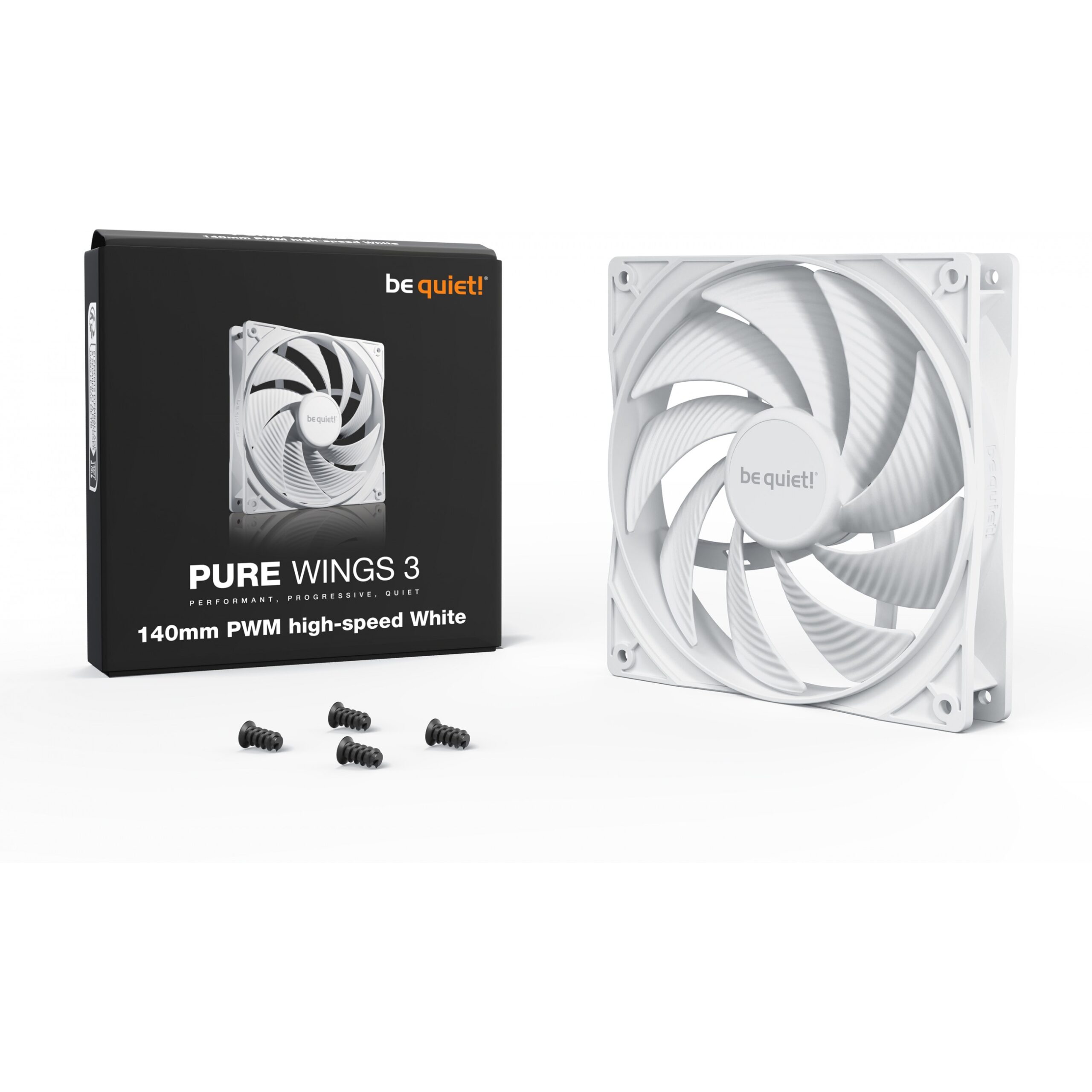 Ftohës për Kasë 140mm be quiet! Pure Wings 3 PWM, shpejtësi e lartë, e bardhë - Figura 3