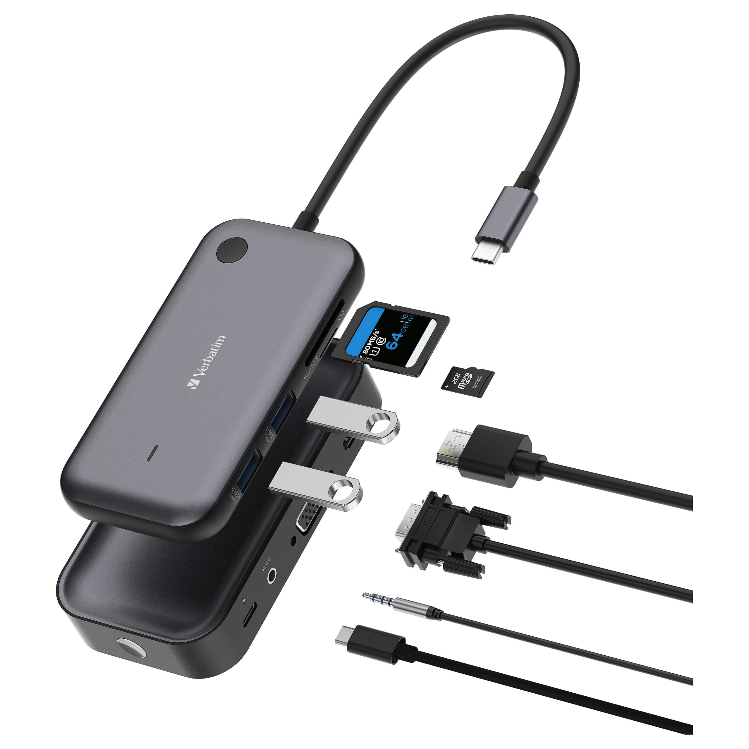 HUB Verbatim WDA-01 / USB-C / Wireless Display Adapter / HDMI - VGA - Figura 3