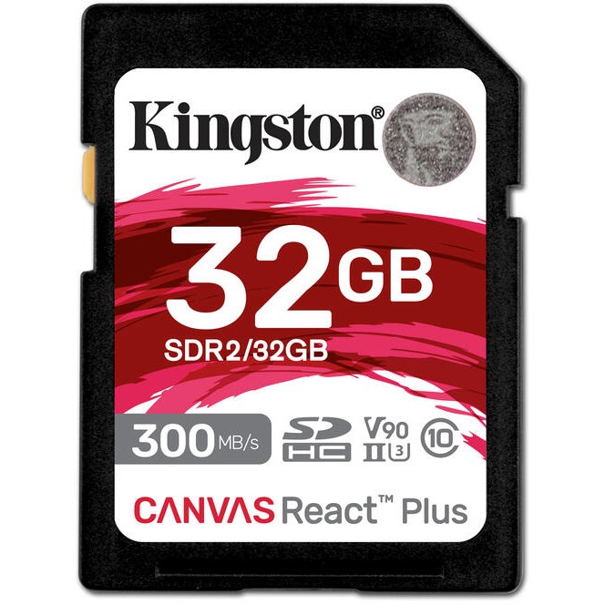 Kartë Memorie SD CARD 32GB Kingston Canvas React Plus XC 300MB/s