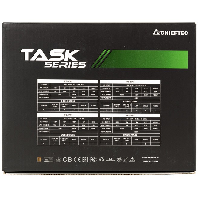 Furnizues Energjie (PSU) 700W Chieftec TASK Series TPS-700S - Figura 3